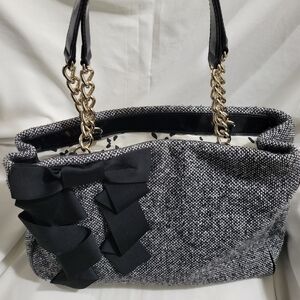 Elegant Black and Gray Women's Handbag